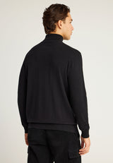 Pulover tricotat cu guler înalt pentru bărbați