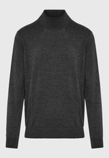 Pulover tricotat cu guler înalt pentru bărbați
