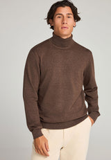 Pulover tricotat cu guler înalt pentru bărbați