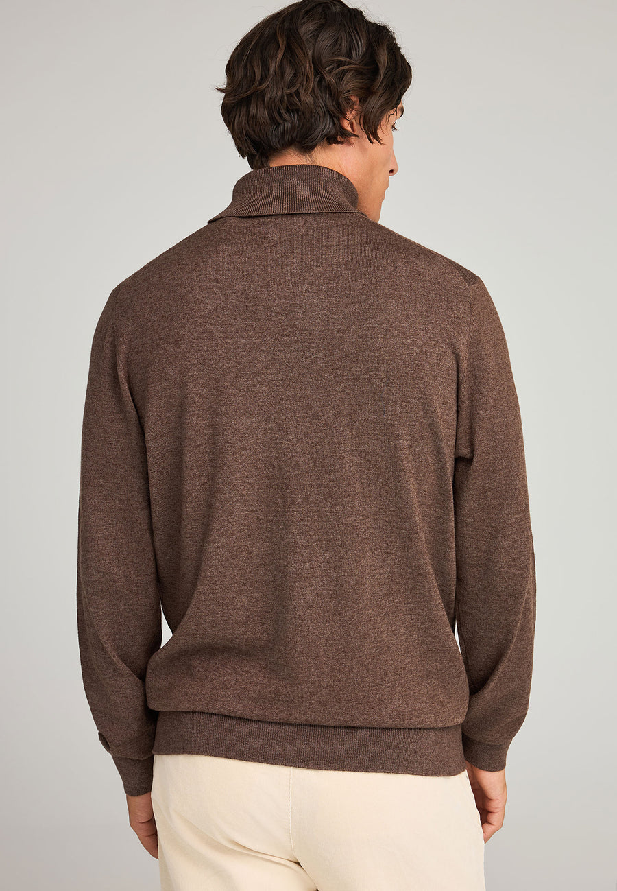 Pulover tricotat cu guler înalt pentru bărbați