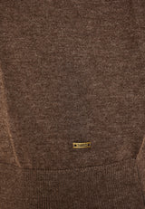 Pulover tricotat cu guler înalt pentru bărbați