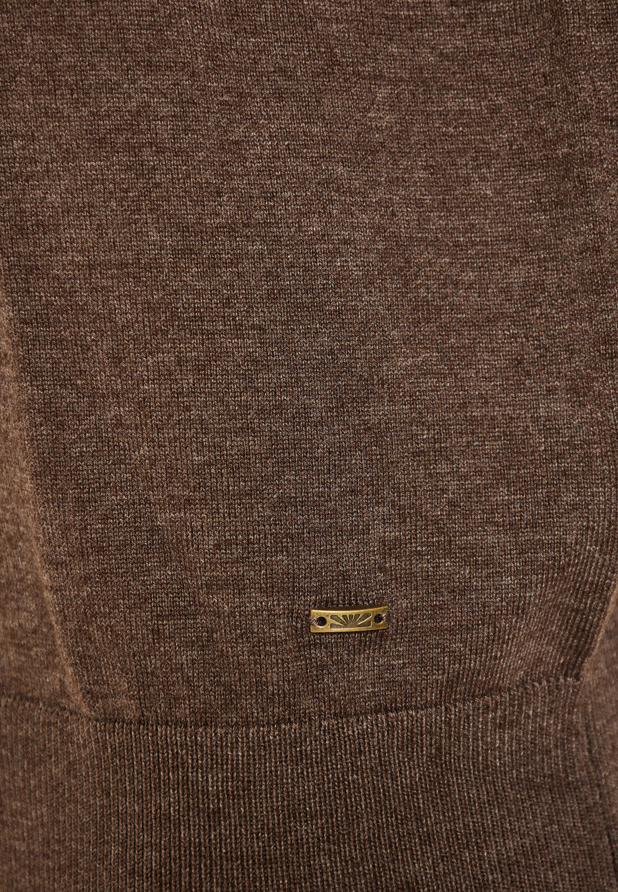 Pulover tricotat cu guler înalt pentru bărbați