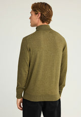 Pulover tricotat cu guler înalt pentru bărbați