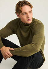 Pulover tricotat cu guler înalt pentru bărbați