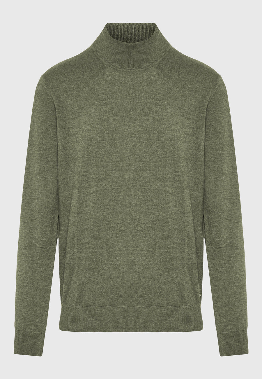 Pulover tricotat cu guler înalt pentru bărbați