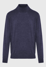 Pulover tricotat cu guler înalt pentru bărbați