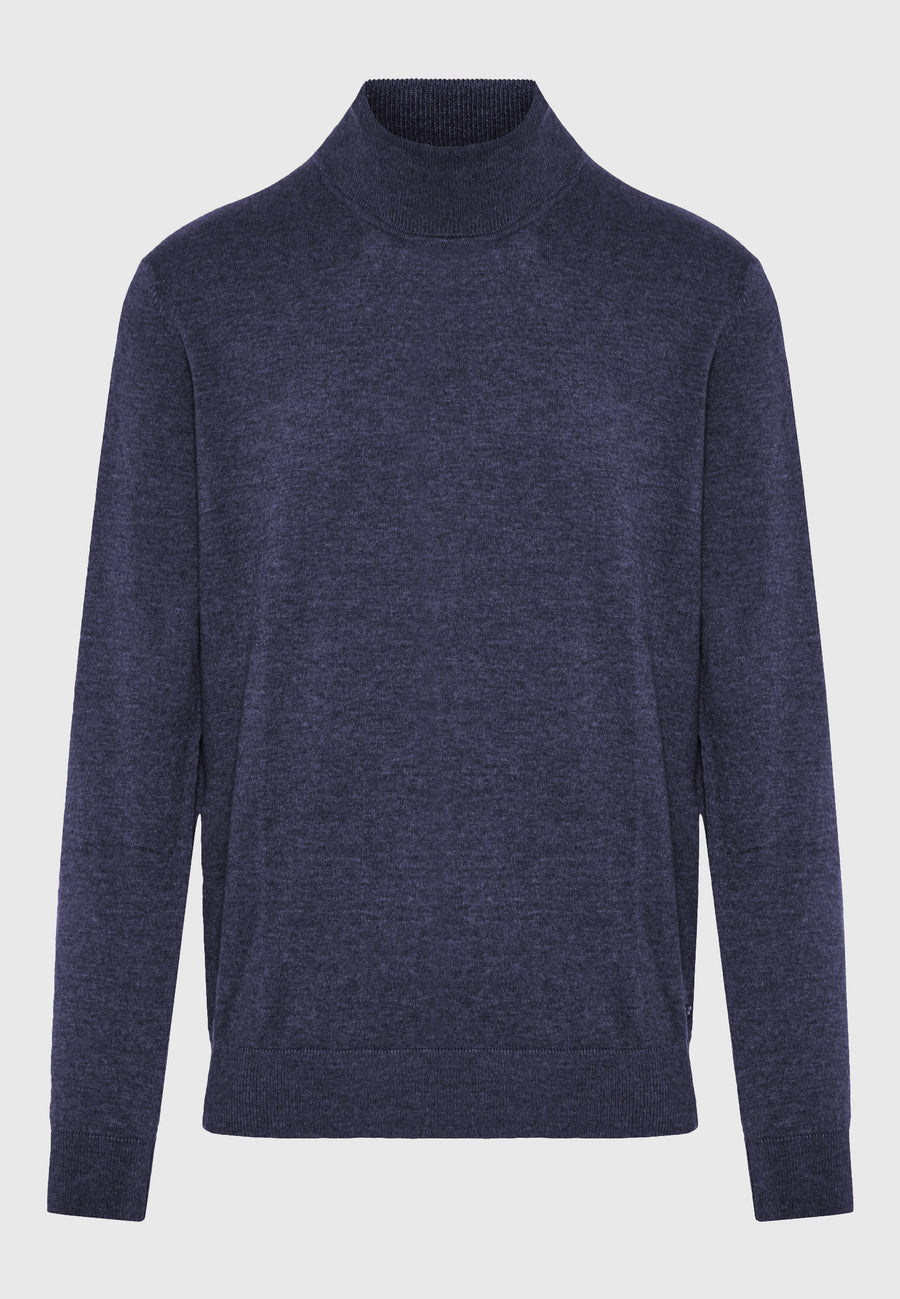 Pulover tricotat cu guler înalt pentru bărbați