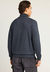 Pulover tricotat cu guler înalt pentru bărbați