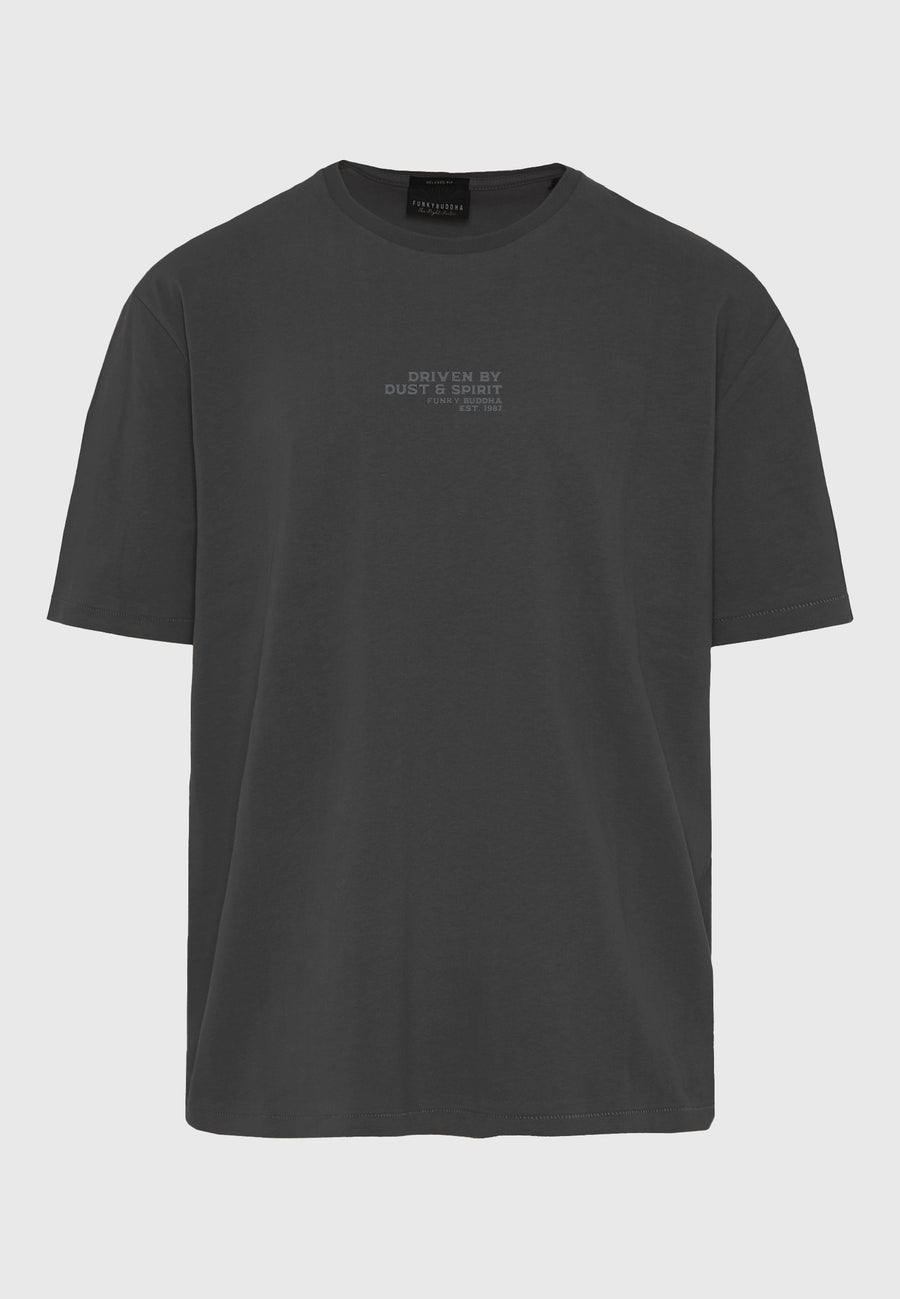 Tricou cu croială lejeră și imprimeu pe spate