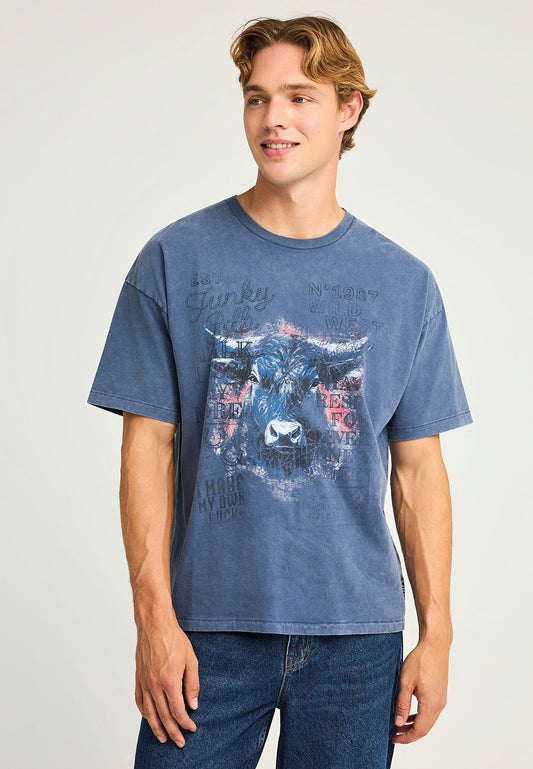 Tricou supradimensionat cu imprimeu modern