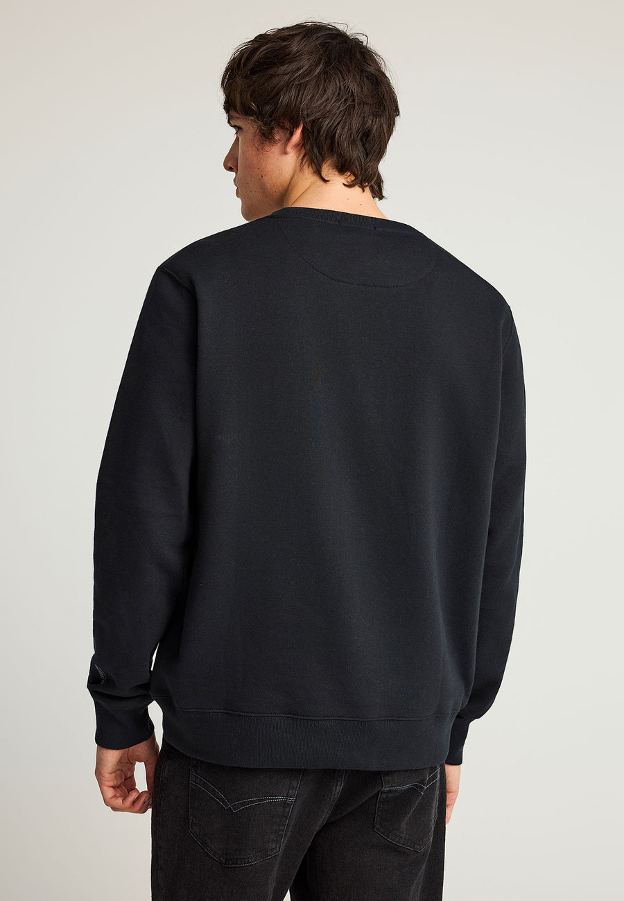 Hanorac bărbătesc cu guler rotund și logo imprimat