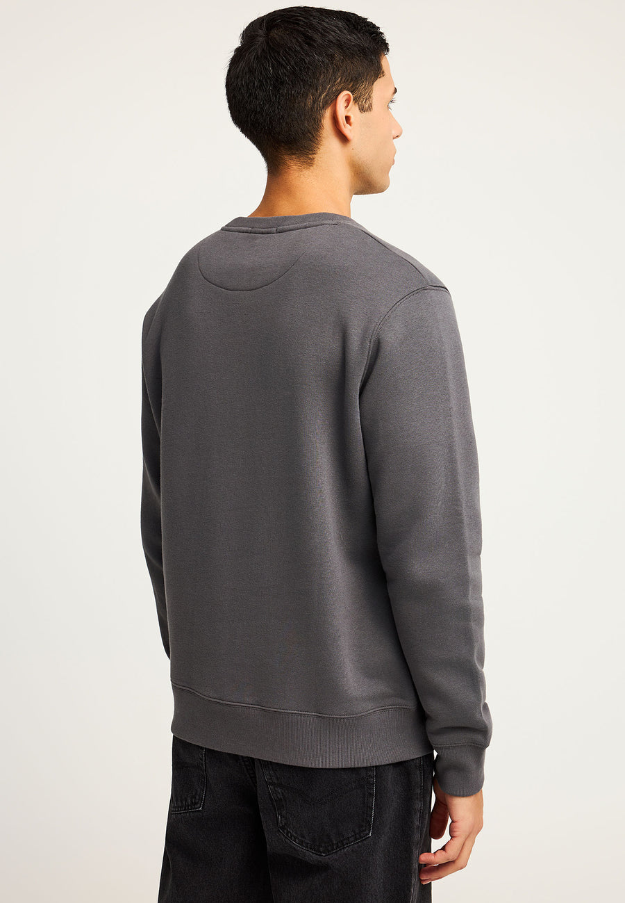 Hanorac bărbătesc cu guler rotund și logo imprimat