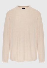 Pulover tricotat simplu cu guler rotund pentru bărbați