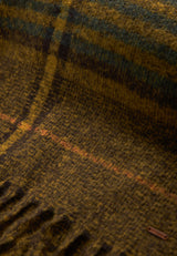 Men's checkered scarf with fringes