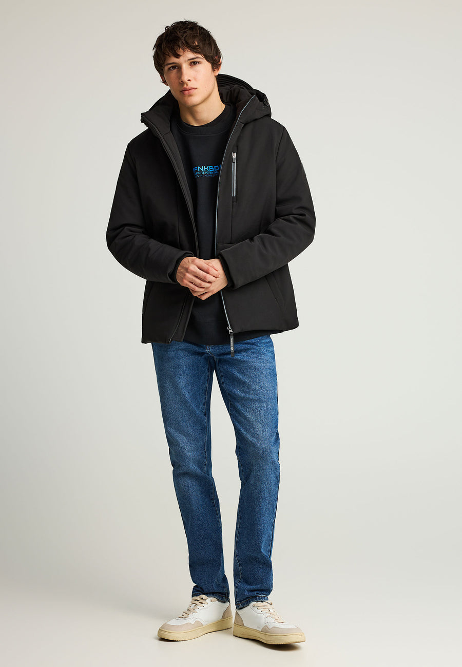 Jachetă casual bărbătească cu glugă