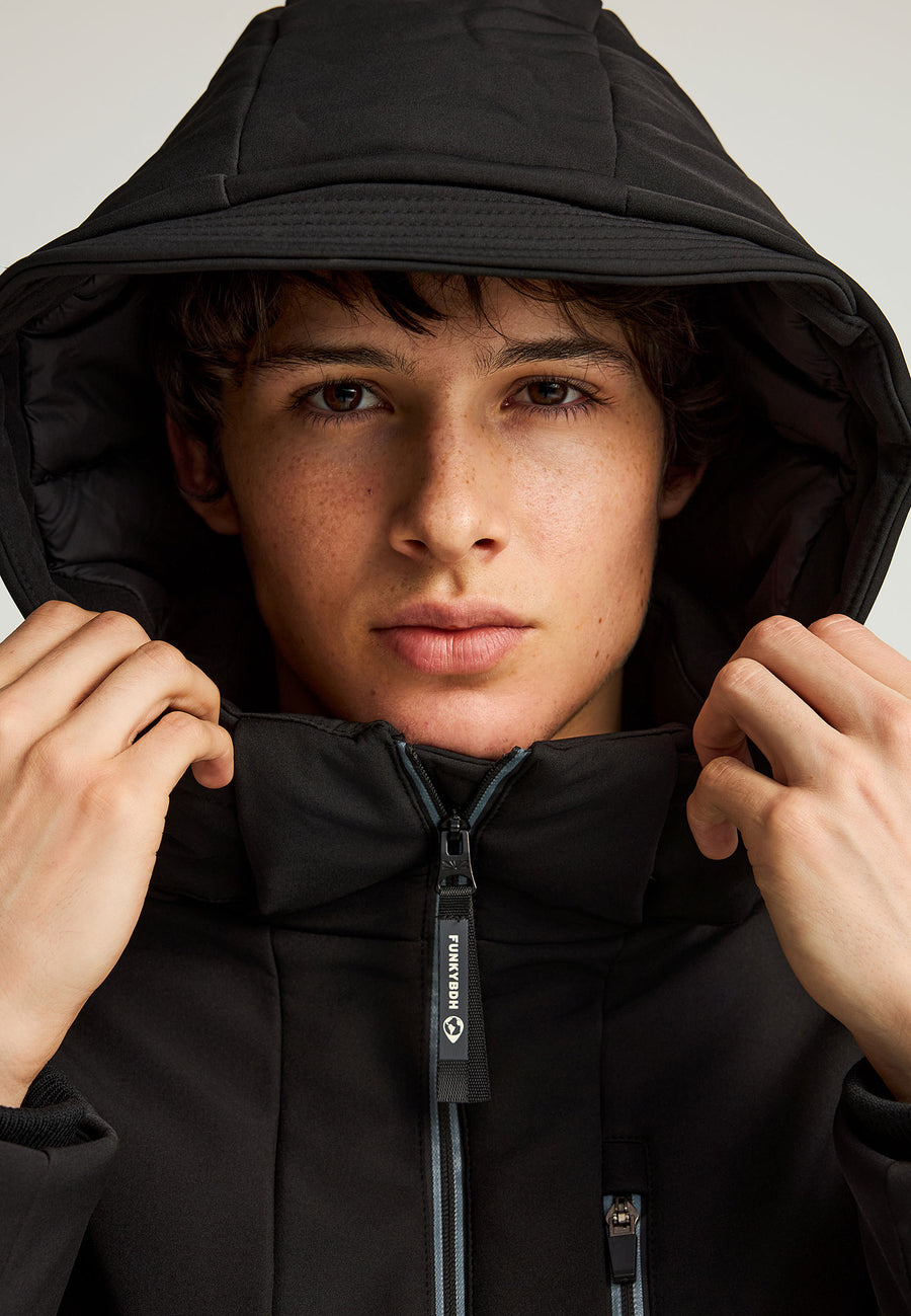 Jachetă casual bărbătească cu glugă