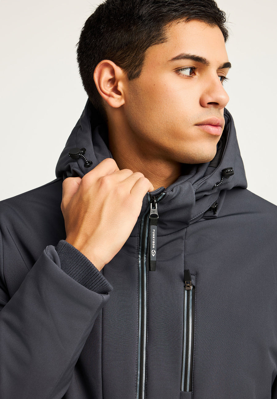 Jachetă casual bărbătească cu glugă