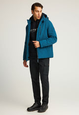 Jachetă casual bărbătească cu glugă