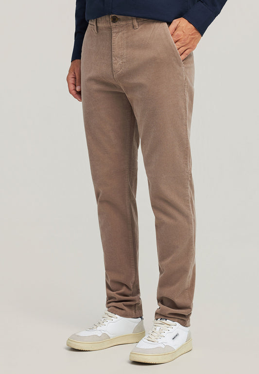 Pantaloni chino din catifea reiată pentru bărbați