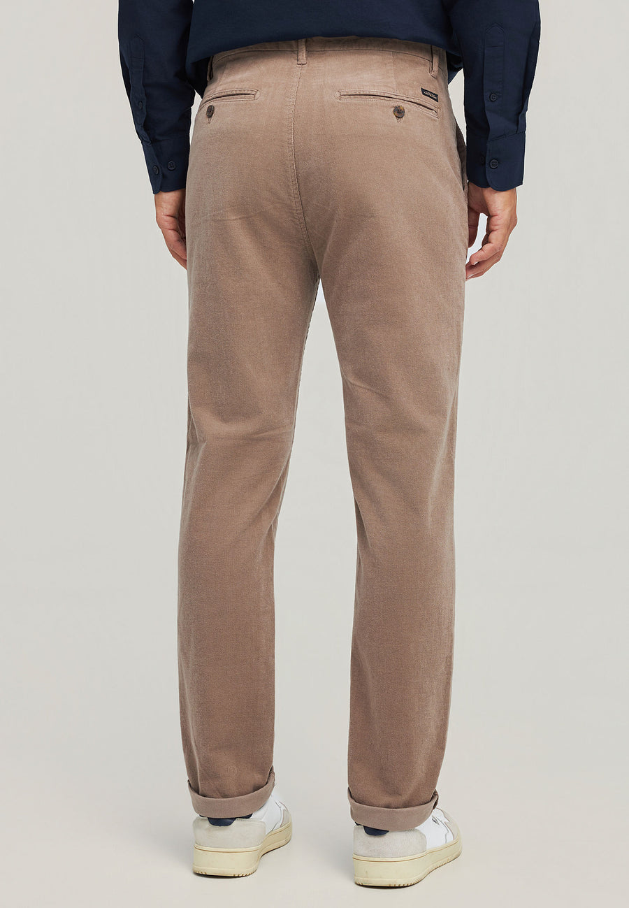 Pantaloni chino din catifea reiată pentru bărbați