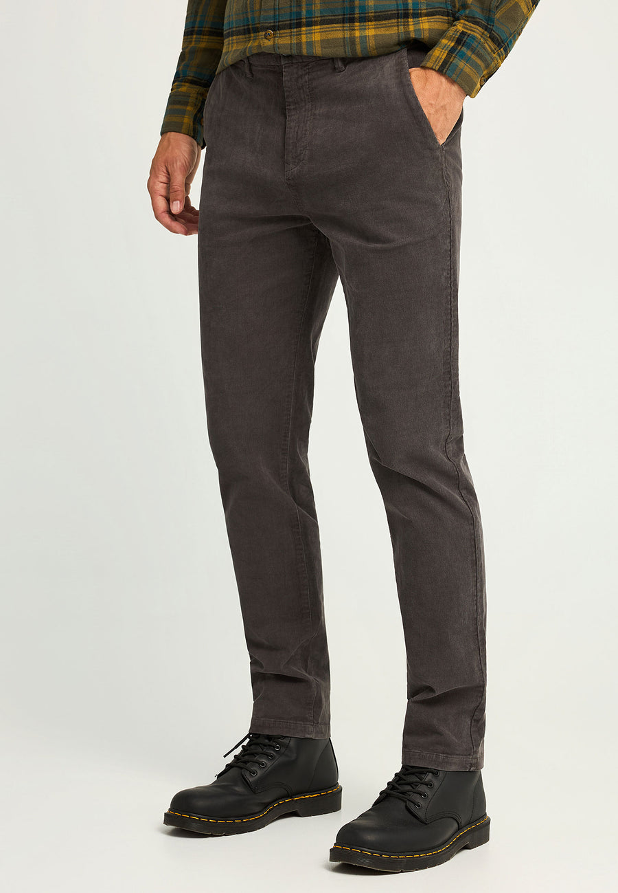 Pantaloni chino din catifea reiată pentru bărbați
