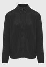 Cardigan tricotat pentru bărbați cu borduri striate