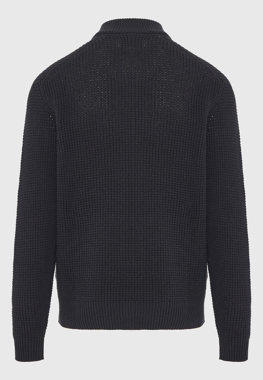 Cardigan tricotat pentru bărbați cu borduri striate