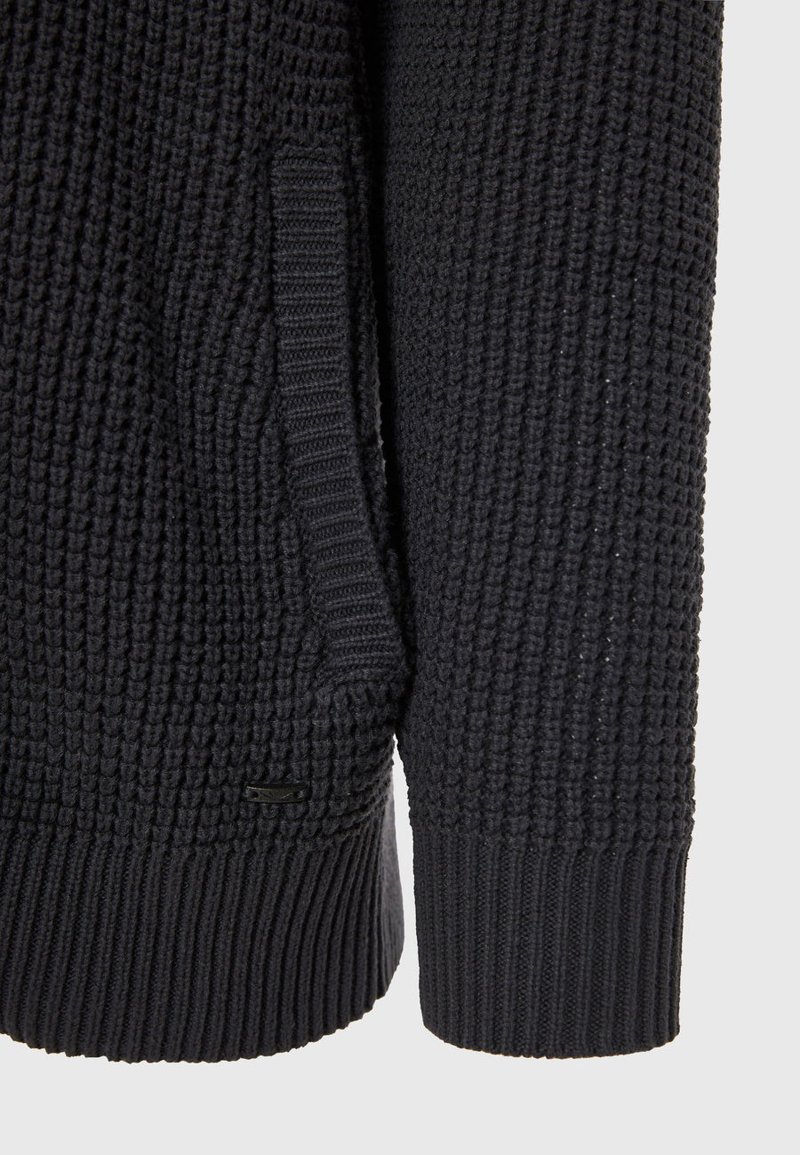 Cardigan tricotat pentru bărbați cu borduri striate