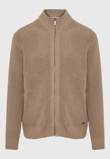 Cardigan tricotat pentru bărbați cu borduri striate