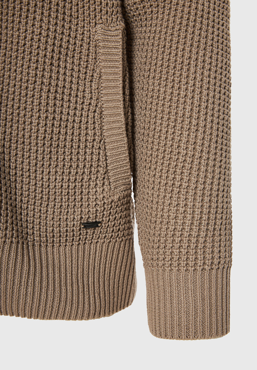 Cardigan tricotat pentru bărbați cu borduri striate