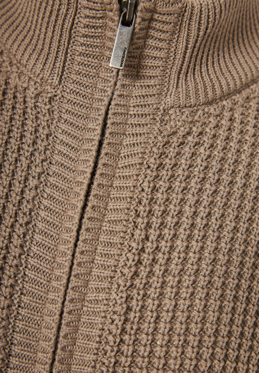 Cardigan tricotat pentru bărbați cu borduri striate