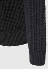 Pulover tricotat simplu cu guler rotund pentru bărbați