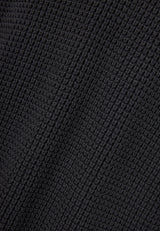 Pulover tricotat simplu cu guler rotund pentru bărbați