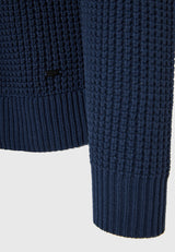 Pulover tricotat simplu cu guler rotund pentru bărbați