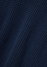 Pulover tricotat simplu cu guler rotund pentru bărbați