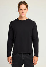 Tricou cu croială regulată și margini brute