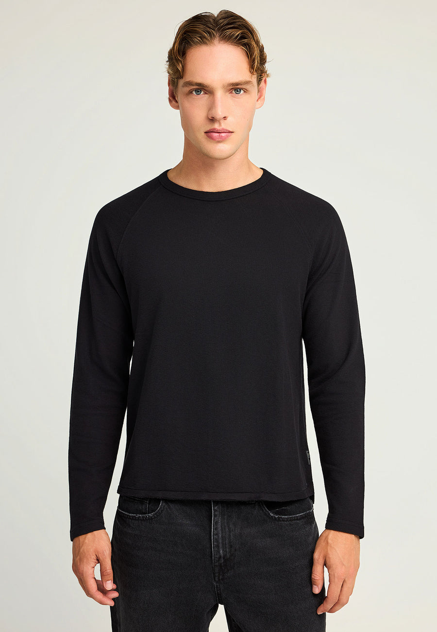 Tricou cu croială regulată și margini brute