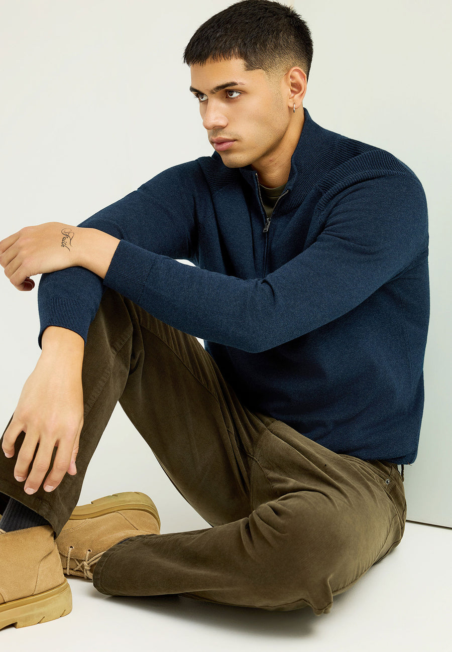 Pantaloni simpli cu cinci buzunare pentru bărbați