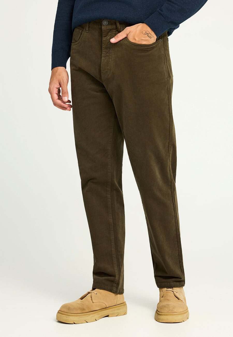 Pantaloni simpli cu cinci buzunare pentru bărbați