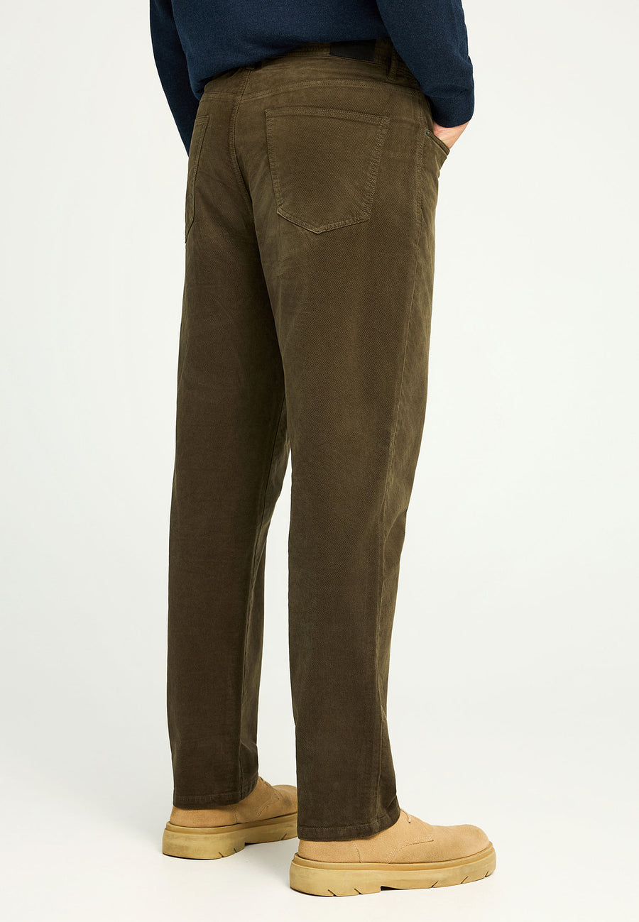 Pantaloni simpli cu cinci buzunare pentru bărbați