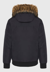 Parka pufoasă pentru bărbați cu glugă detașabilă