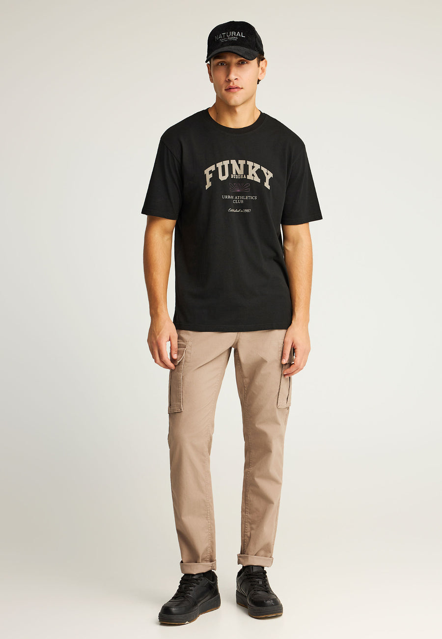 Tricou cu imprimeu de brand pe piept