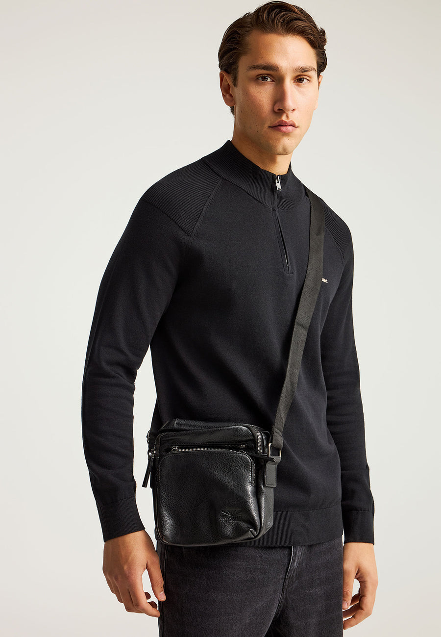 Geantă de umăr bărbătească din piele ecologică (PU)