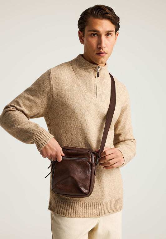 Geantă de umăr bărbătească din piele ecologică (PU)