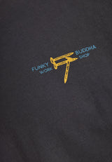 Tricou cu imprimeu text pe spate