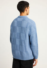 Pulover tricotat cu guler rotund pentru bărbați