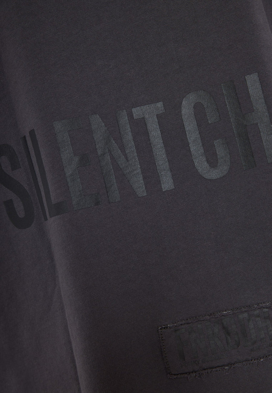 Tricou cu imprimeu text pe spate