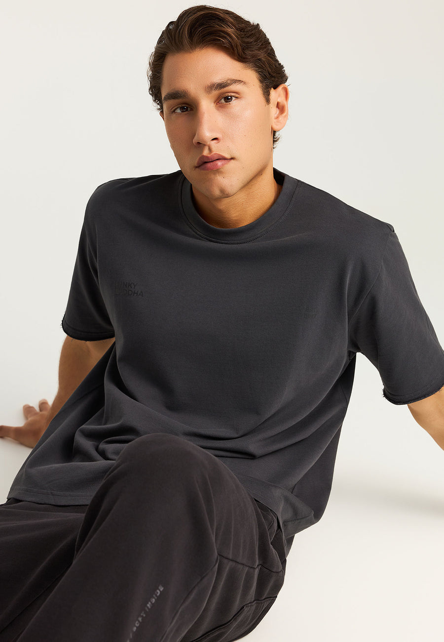 Tricou cu imprimeu text pe spate