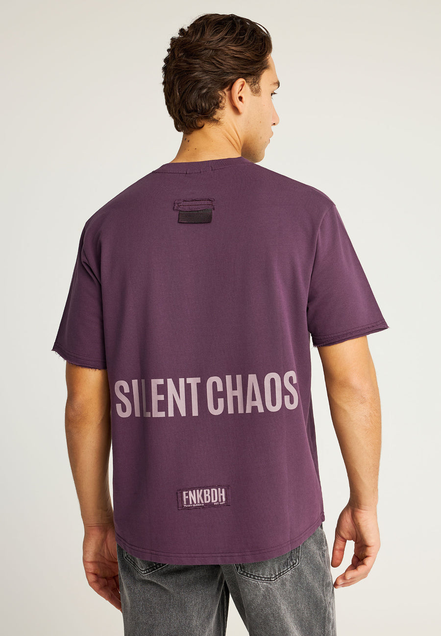 Tricou cu imprimeu text pe spate