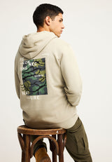 Hanorac cu croială lejeră și imprimeu grafic pe spate